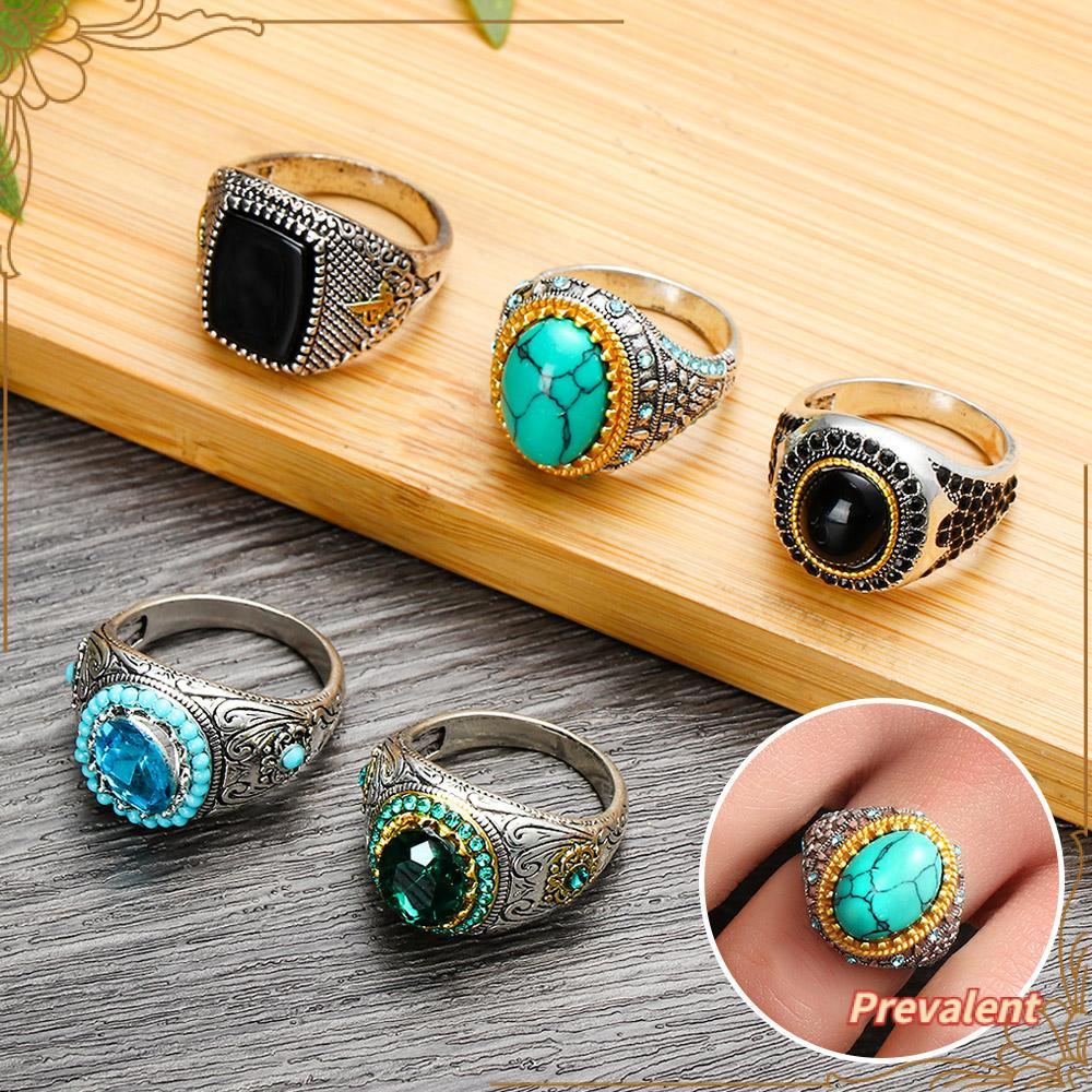 PREVA Turkish Ring Fashion 2022 Trendy Islamic Retro Handmade Vintage Double Swords