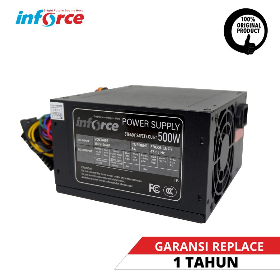 POWER SUPPLY INFORCE 500 WATT 8 PIN POWER POWER SUPPLY SUPERIOR 500 WATT INFORCE PSU