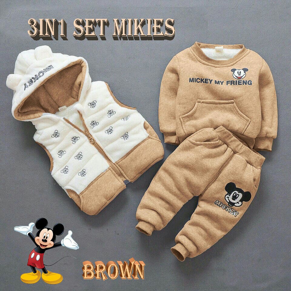 MGC 3IN MIKIES SET RO SETELAN ANAK PEREMPUAN BABYTERY MUDA ASLI IMPORT !!