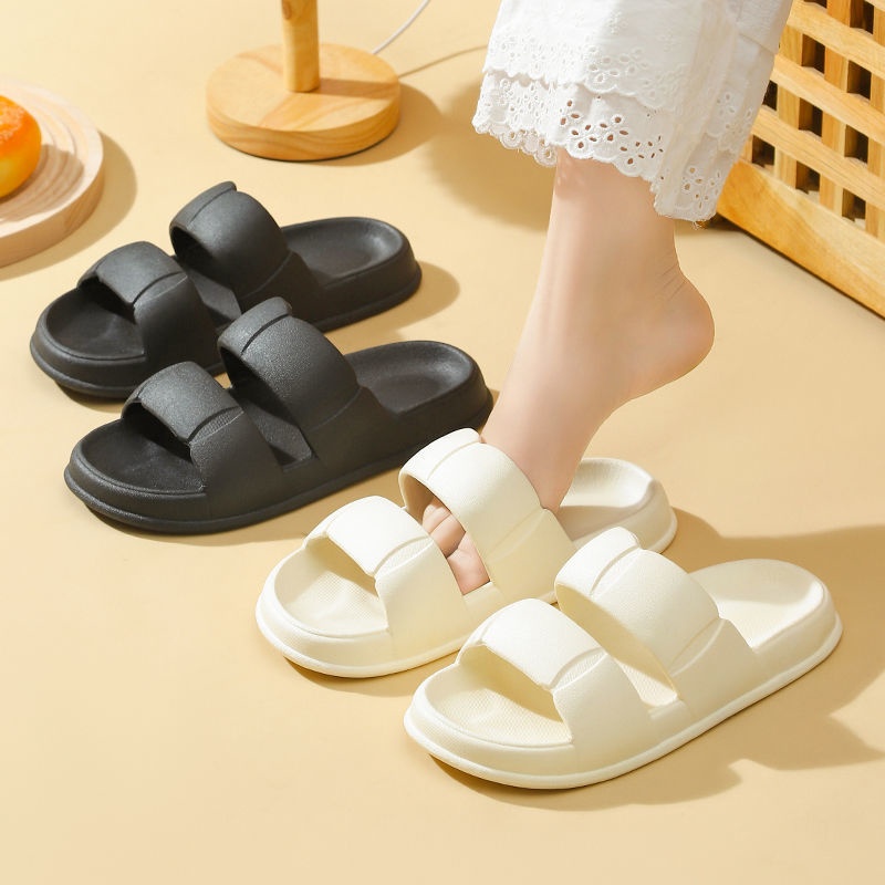[HY.OLSHOP12] Sandal Slop Wanita Jelly PVC Korean Strap Bahan Karet Empuk Elastis Import Anti Slip Sol Sendal Slop