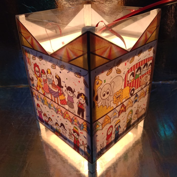 Silvashope Lampu Lampion Damar Kurung Sedang Listrik