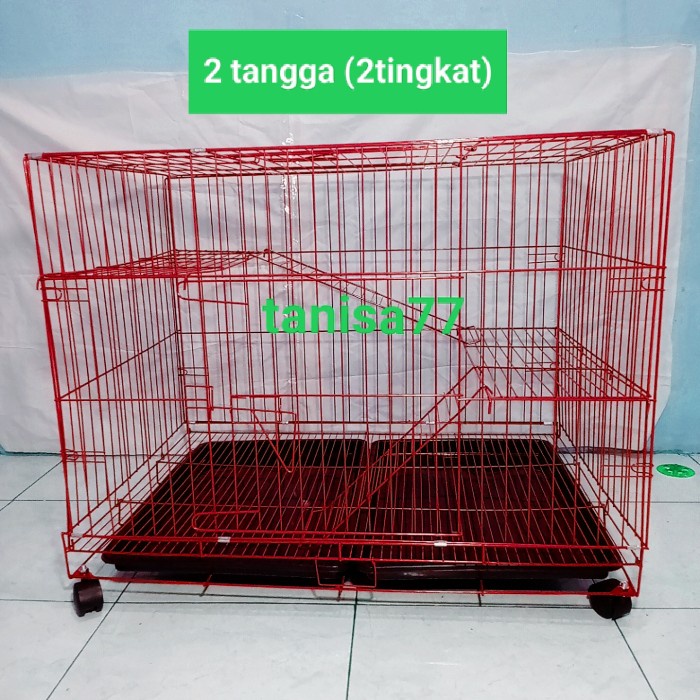 kandang kucing 90 dua tingkat