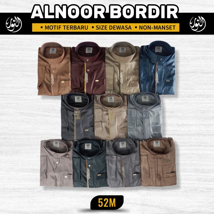 {FamilyStore} Jubah Al Noor Bordir Dewasa Matt. Polyster Berkualitas