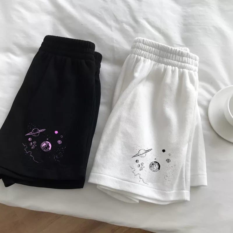 {Bisa kirim instant COD Medan Termurah} Hotpant Planet Celana Rumahan Nyaman dipakai bahan adem❤️❤️