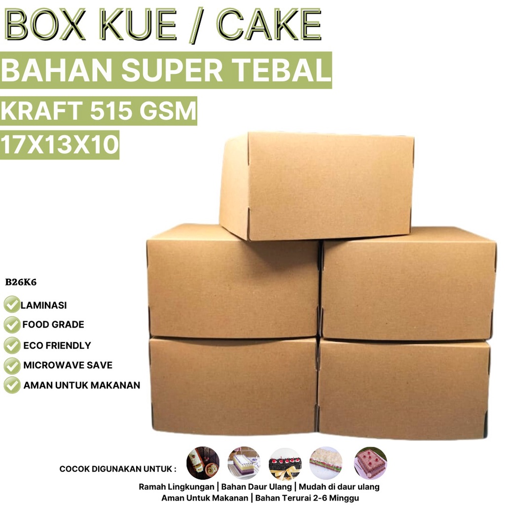 Dus Bakery Dus 17x13 Tebal 515 Gsm (B26K6-17X13X10 Cm)