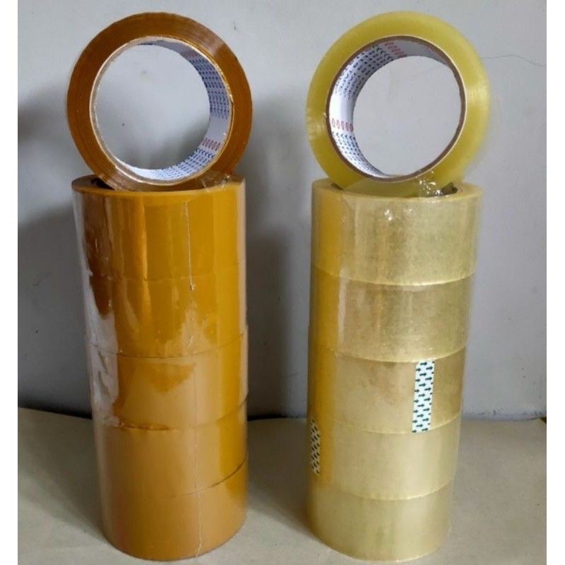 

Lakban Tape original 48mm x 90 yard Tebal | Lakban Packing Kualitas Premium Cokelat & Bening | Harga Satuan