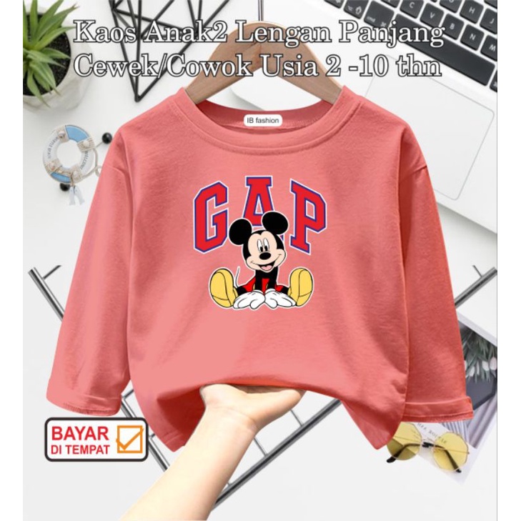 ((IB))KAOS ANAK2 UNISEX PANJANG/M1CK3Y G4P DIGITAL SABLON