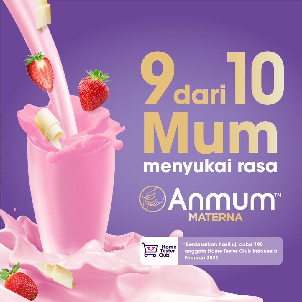 Anmum Materna Susu Nutrisi Ibu Hamil Strawberry White Choco 200g