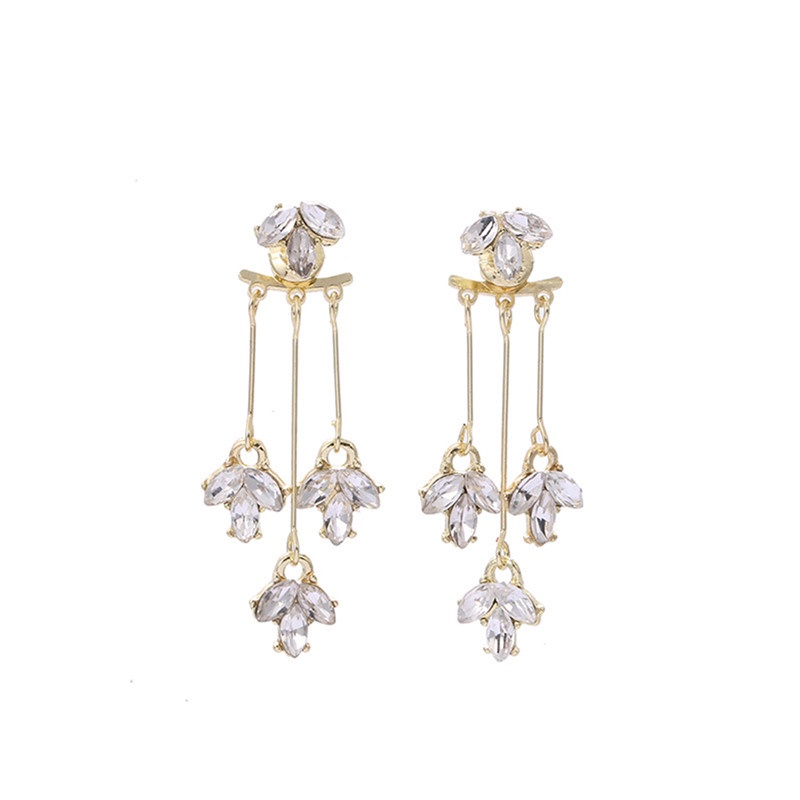 1pasang Fashion Earing Ear Jewelry Anting Stud Telinga Daun Untuk