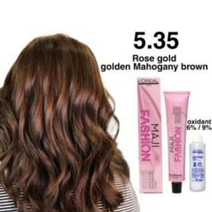 | L'OREAL MAJIREL 5.35 LIGHT GOLDEN MAHOGANY BROWN PEWARNA RAMBUT EE6464GR