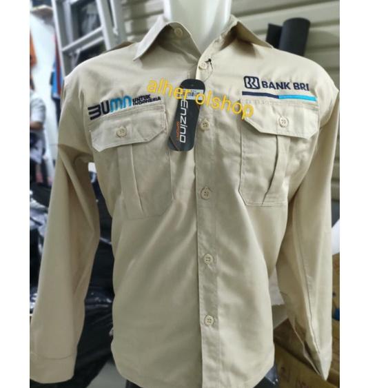 Murah Meriah lengan Panjang Kemeja Bank BRI baju Bank BRI seragam bank BRI Pdh Bank BRI baju kerja b