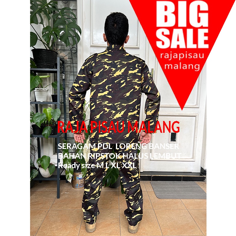 SERAGAM PDL BANSER PREMIUM KATUN TWIL DAN ANTI AIR DAN RIFSTOP TR bahan kotak-kotak