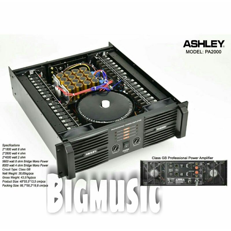 Power Ashley PA 2000 Original Amplifier Ashley Class GB