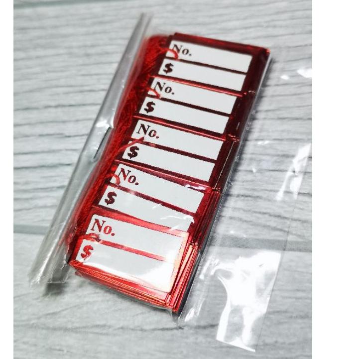 

(F-1-W») Bandrol / Price Tag / Label Harga Perhiasan1 Pack Isi 100 - merah - gold kekinian