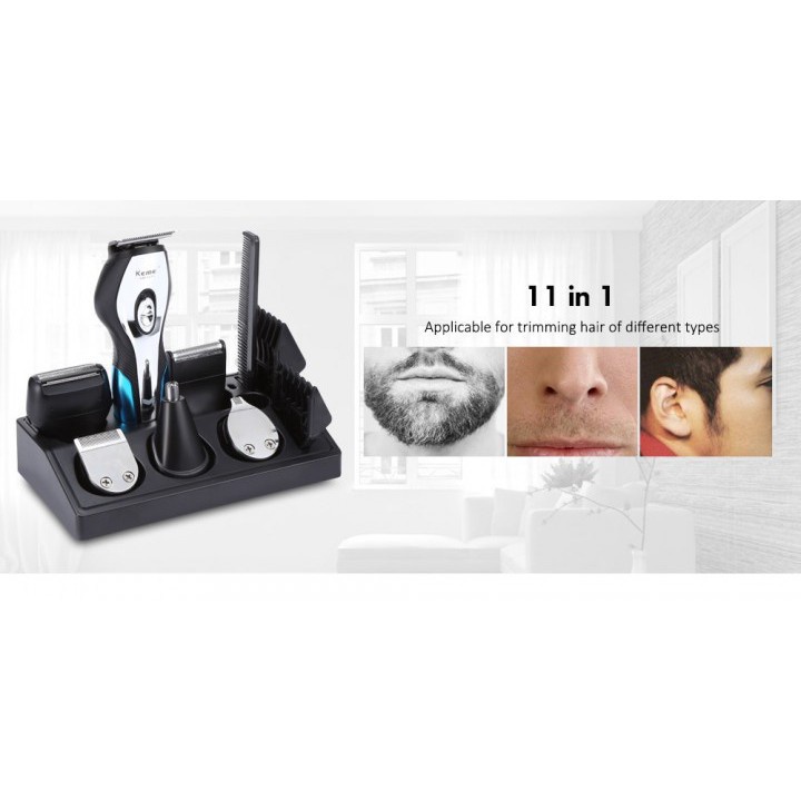 Cukuran KEMEI KM-5031 - 11 in 1 Waterproof Rechargeable Electric Hair Clipper