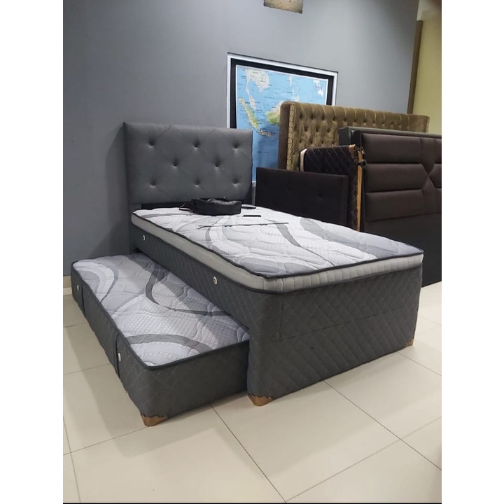 Springbed anak bed dorong 2in1Fullset 120×200cm Kangaroo - Berlaku COD - Free Ongkir Medan