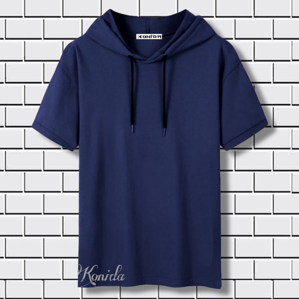 Baju Kaos Hoodie Pria Lengan Pendek Koas Kupluk Jaket Hoodie