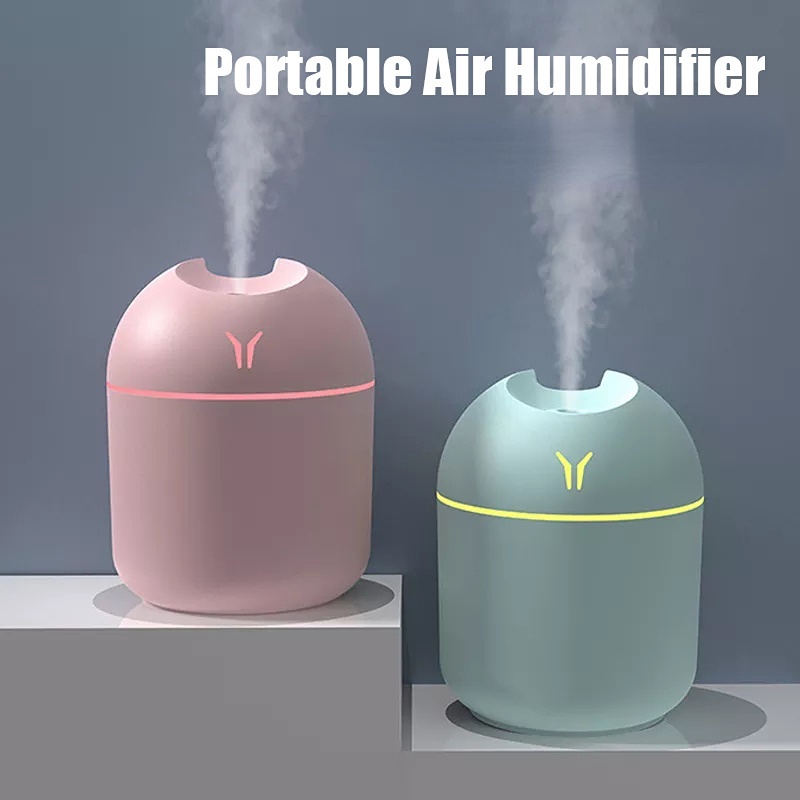 250ml Humidifiers Mist Maker Ultrasonic Portable Mini Pengharum Ruangan Aroma Diffuser Minyak Esensial Dengan LED Lampu Malam USB Charging Humidifier Pelembab Udara Untuk Rumah Mobil Kantor