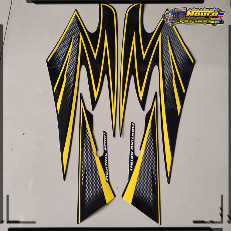 Striping Yamaha RX king 2003 kuning stiker list body variasi kualitas terbaik