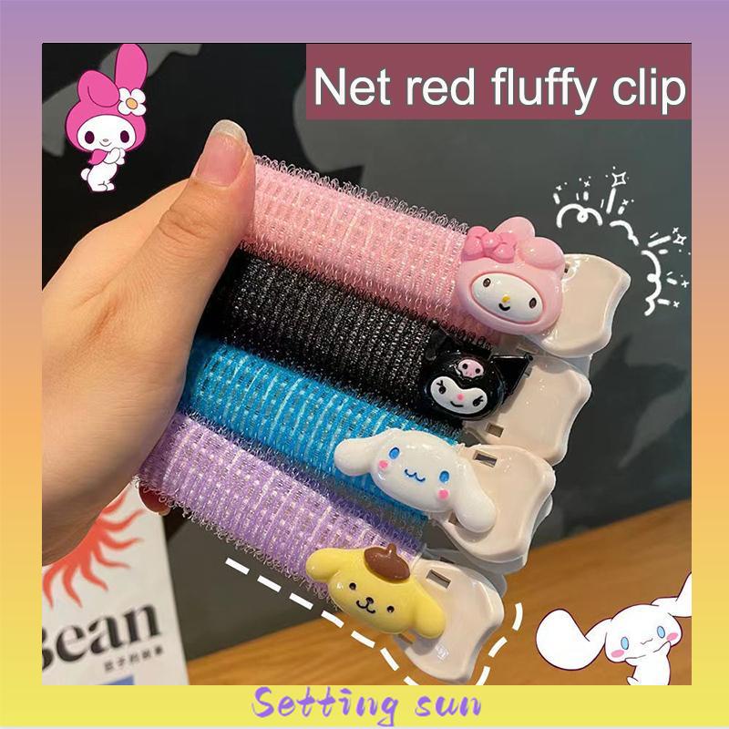 Sanrio Jepit Rambut Poni Keriting Bahan Plastik Gaya Vintage Korea Untuk Wanita Aksesori mode TN