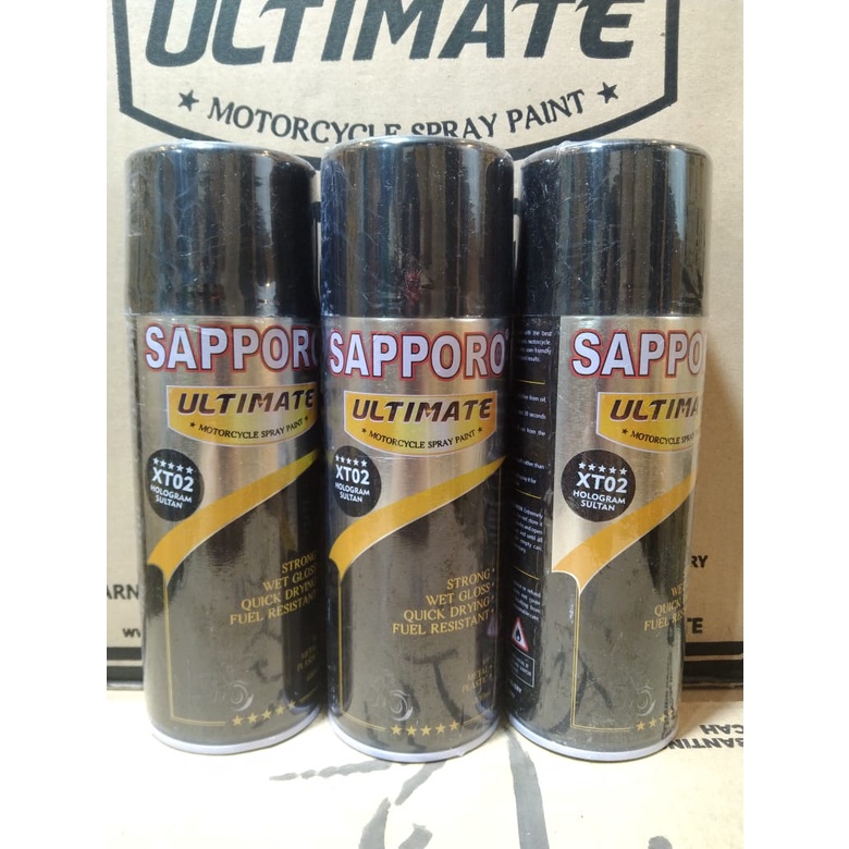 cat spray pilok pilox cat semprot sapporo ultimate saporo xt02 hologram sultan sultan hologram hitam gliter 400ml