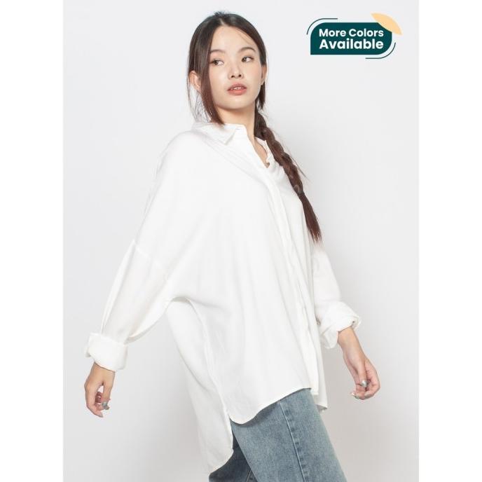 Ixora Odele Oversized Shirt - Kemeja Wanita Oversized Polos