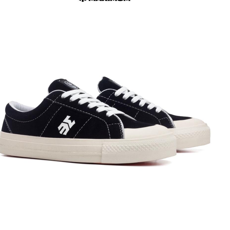 Stok Terbatas Wama Asteris 36-43 Asteris Black Sepatu Sneakers lokal Brand sepatu vulcanized Skatebo
