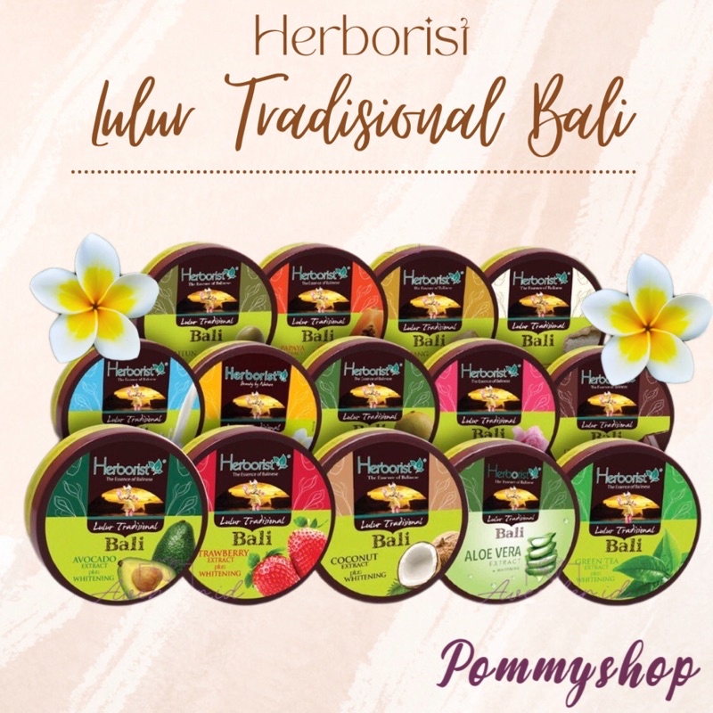 Herborist Lulur Tradisional Bali 100g &amp; 200g | Milk | Strawberry | Zaitun | Bengkoang
