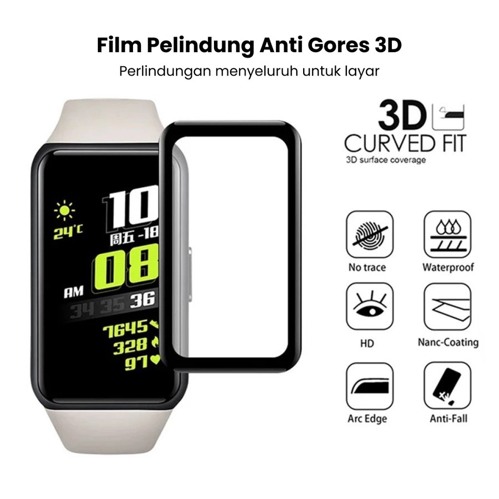 Anti Gores Huawei Band 6 7 / Honor Band 3D Screen Protector Protective Film Hydrogel