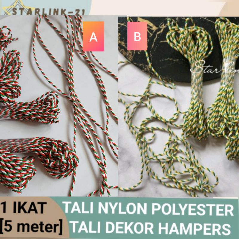 

[5 meter] TALI NYLON POLYESTER | Tali Dekor Hampers | Gradation Twist Tie