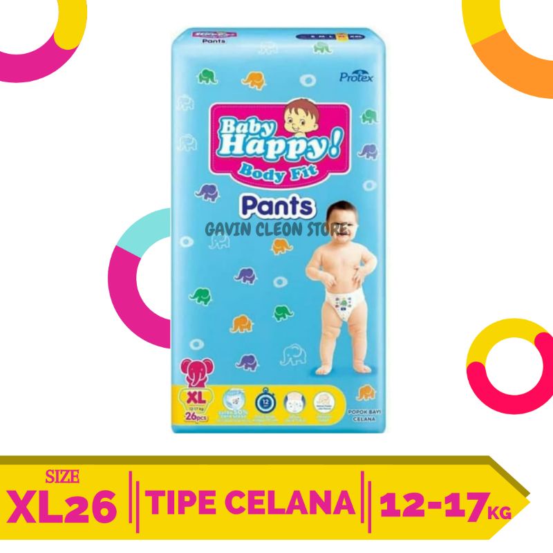Baby Happy Body Pants Size S M L XL XXL -Popok Baby Happy - Popok Tipe Celana