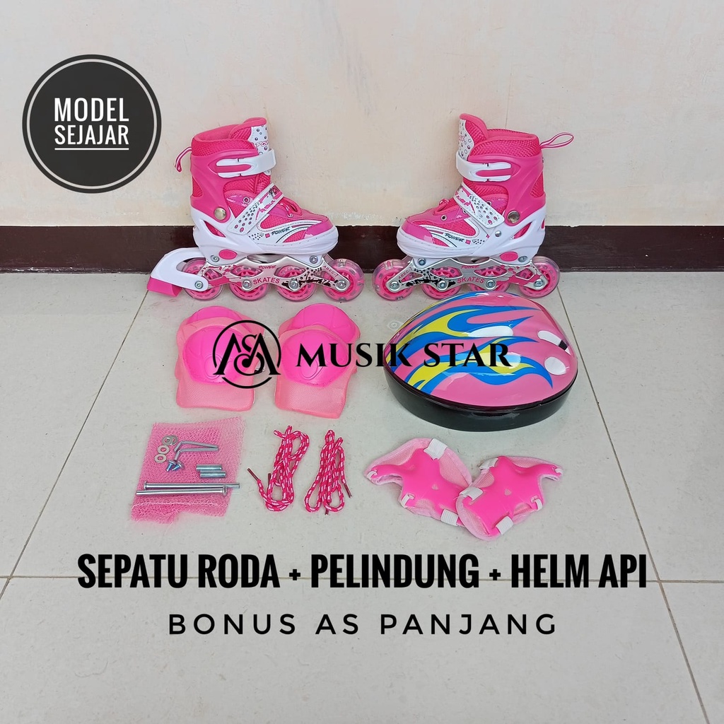 Sepatu roda FULLSET helm dan deker inline skate bajaj dan model mobil