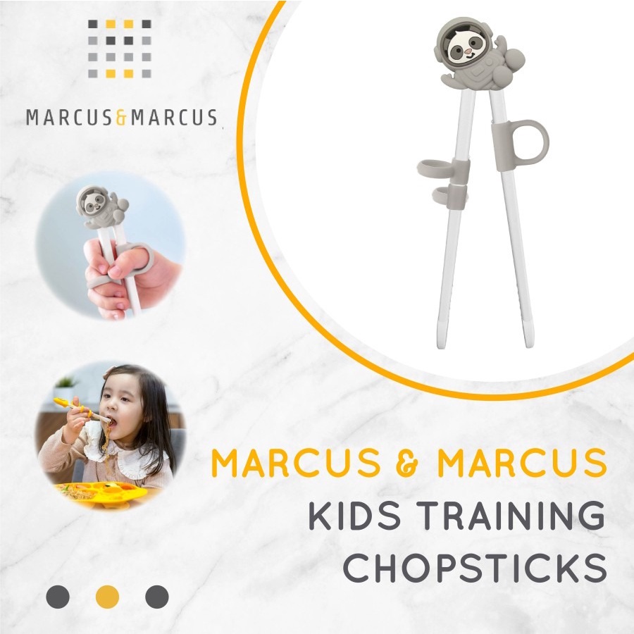 Marcus and Marcus | Kids Training Chopsticks Gray Panda