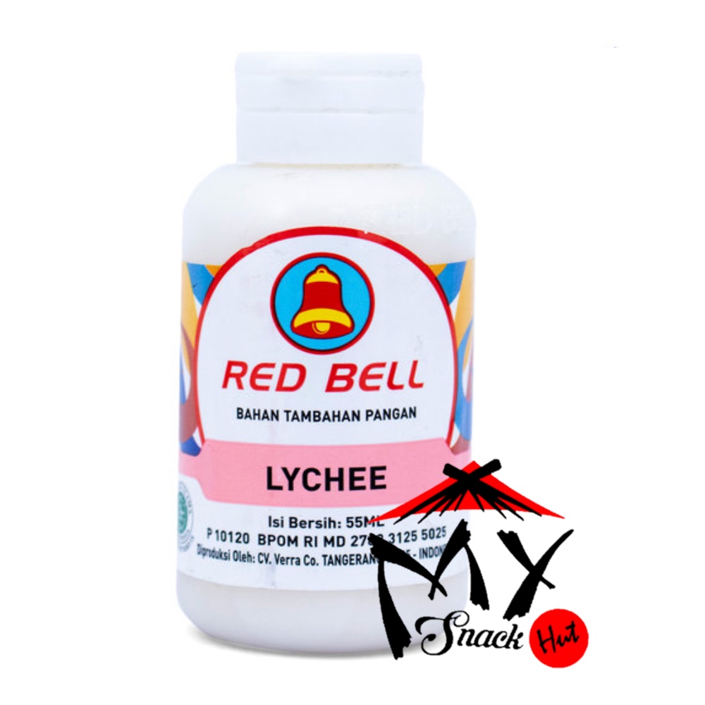 RED BELL PASTA LYCHEE 55ML - RED BEL PERISA SIRUP LECI REDBEL PERASA JUS ES BUAH SEGAR LYCHE HALAL