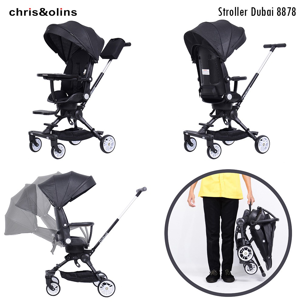 CHRIS OLINS STROLLER DUBAI REVERSIBLE LIGHT TRAVEL 8878 / KERETA DORONG / STROLLER BAYI