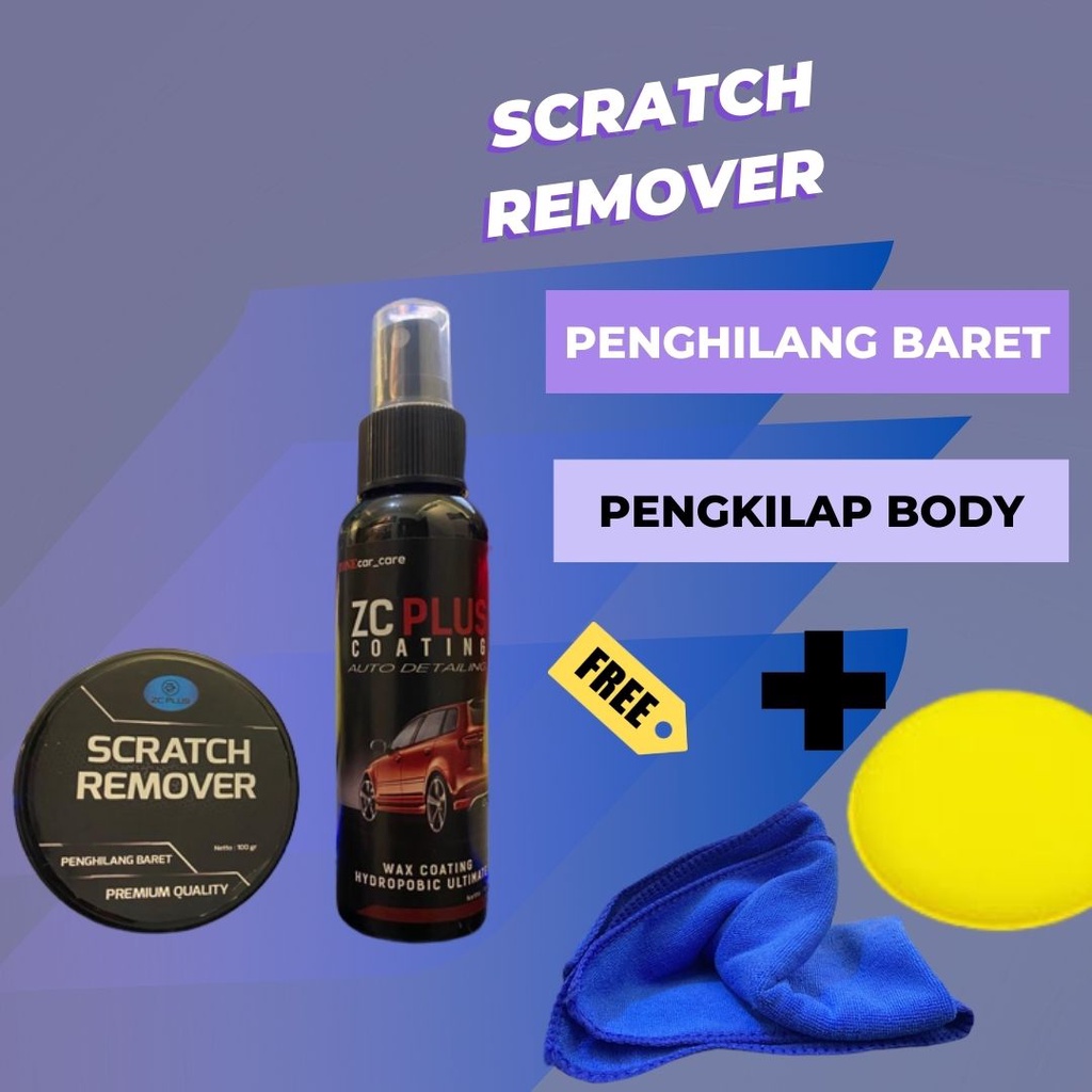 Penghilang Baret / Penghilang Baret Goresan / Pengkilap Body Kendaraan / Motor Dan Mobil / Lap Microfiber