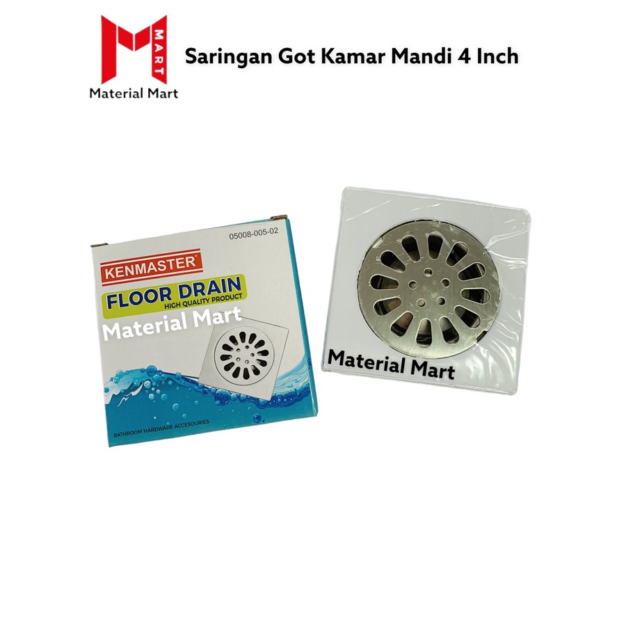 Saringan Got Kamar Mandi 4 Inch | Floor Drain 4&quot; | Saringan Got WC | Material Mart