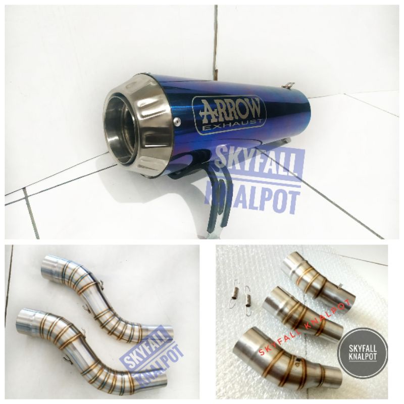 KNALPOT RACING ARROW PRO RACE SLIP ON CBR 250RR NINJA 250 CBR 150 FACELIFT R25 MT 25 CB NEW