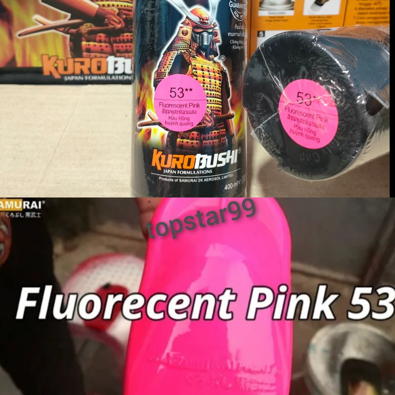 Pilok Pilox Cat Samurai Fluorescent Pink Stabilo Ping 53 400Ml Cat Semprot Samurai Paint Kurobushi Aerosol 400 ml