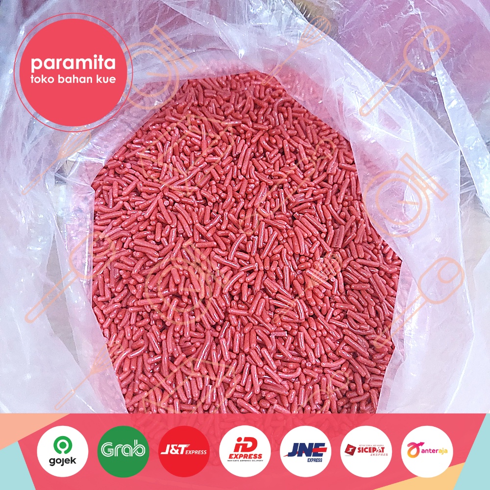 Gogo Mesis Warna Merah / Hijau Repack 500 gr