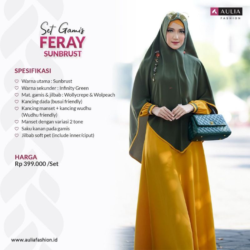 SET GAMIS FERAY DARK GREEN