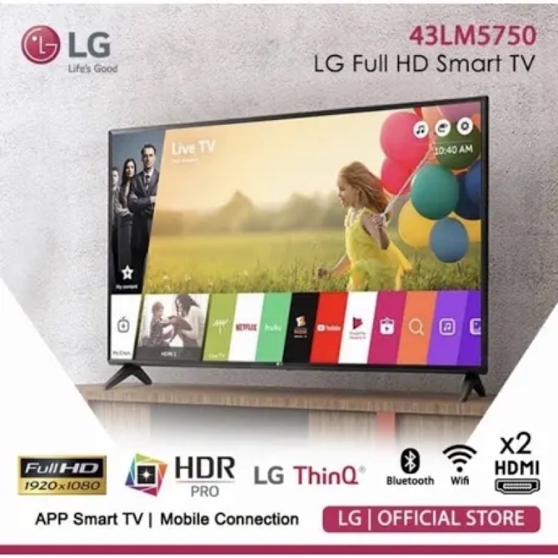 led tv LG 43” 43 inch 43Lm5750 smart tv full hd
