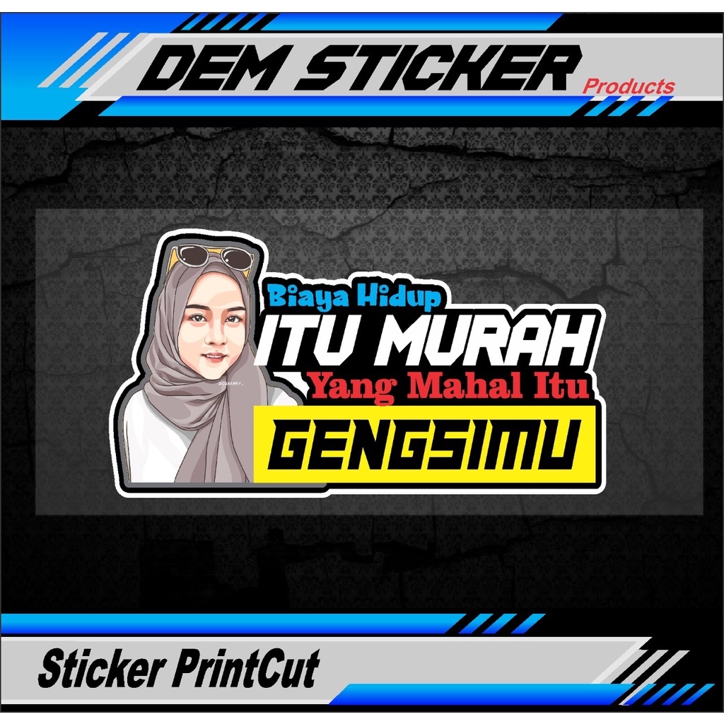 Stiker Printing kata - kata hologram kata-kata lucu kata-kata bijak kata-kata keren