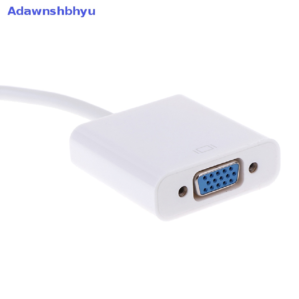 Adhyu 1Pcs Adaptor converter HDMI to VGA HD 1080P Putih ID