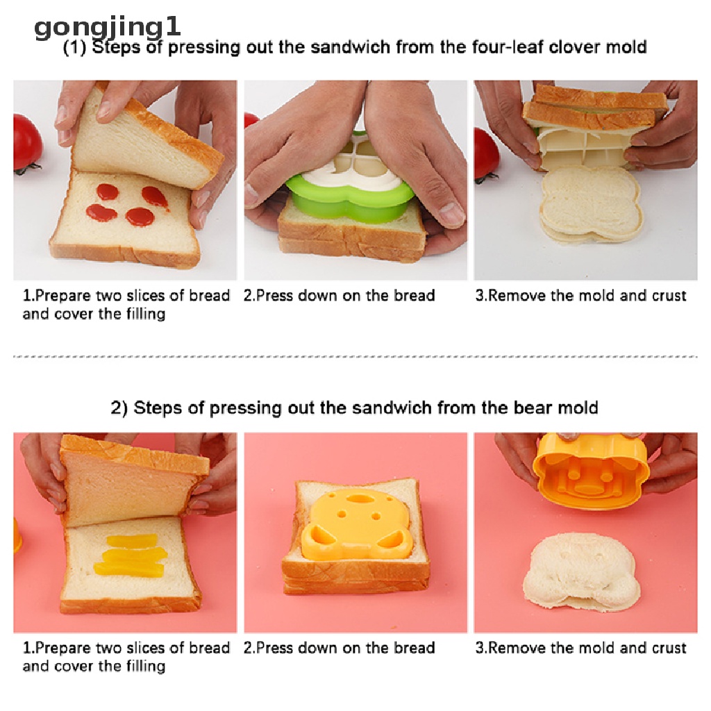 Ggg Teddy Bear Cetakan Sandwich Cetakan Bento Lunch Sandwich Bread Mold Pemotong Roti Sandwich Shapers Maker Untuk Anak ID