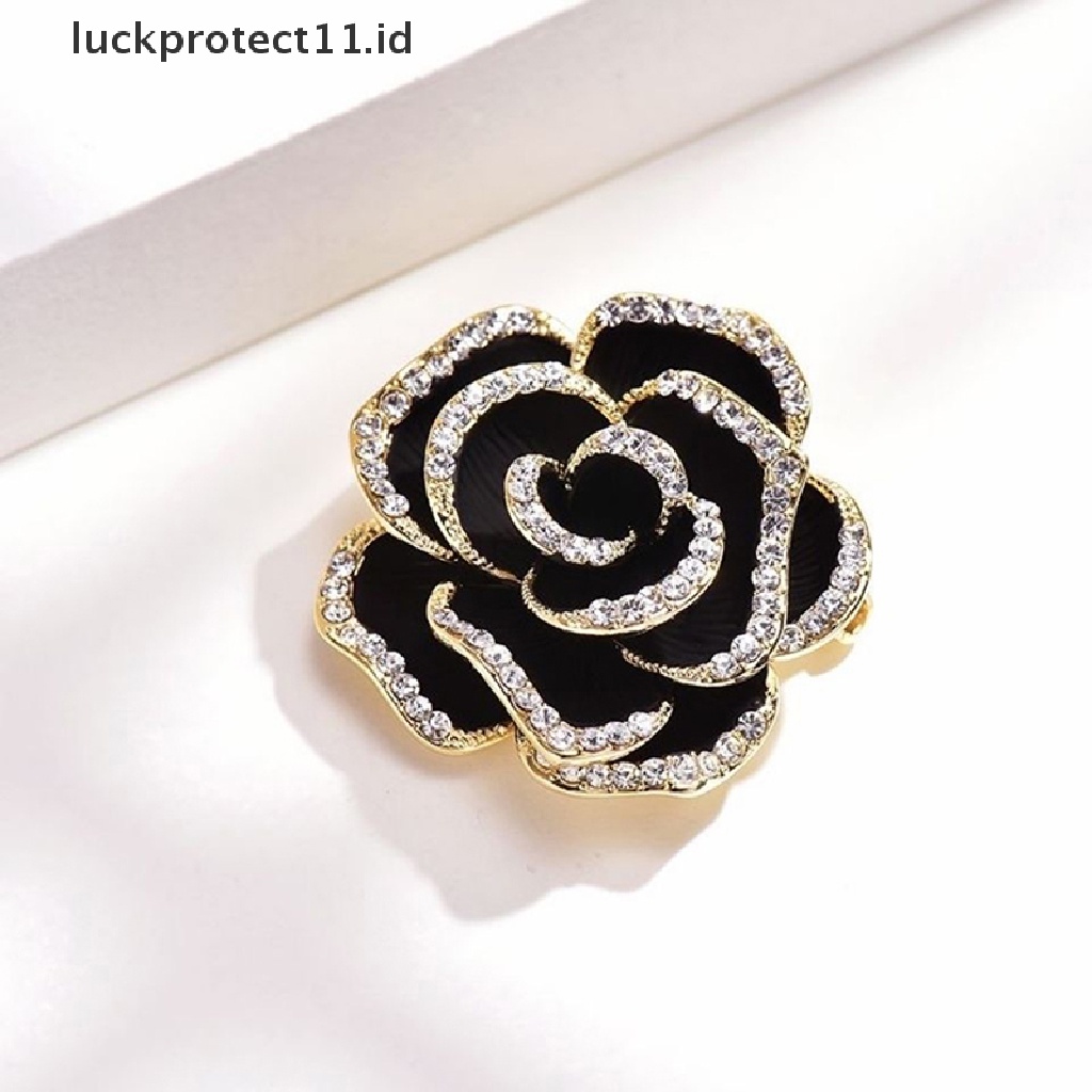 /Fashion Hot// Fashion// 1Pc Berlian Imitasi Bunga Camellia Bros Untuk Wanita Enamel Pin Fashion Perhiasan.