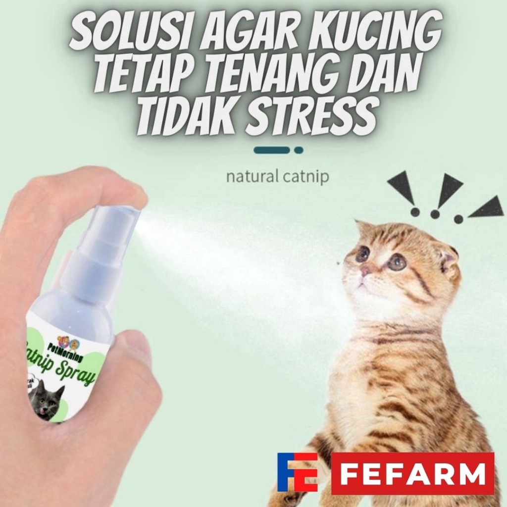 CATNIP SPRAY 30 ML - Catnip Kucing Catnip Cair Cat Mint Penghilang Stress Kucing Cats FEFARM