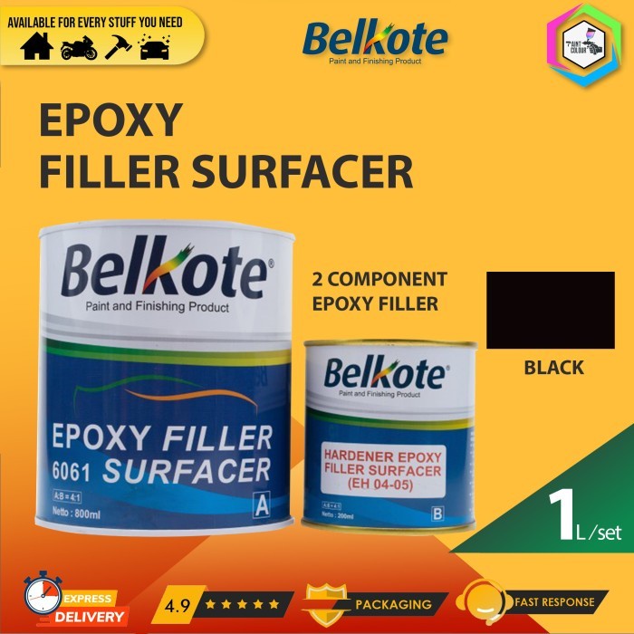 Jual Epoxy Filler Belkote Cat Dasar 2 Komponen 1kg /1L Set | Shopee ...