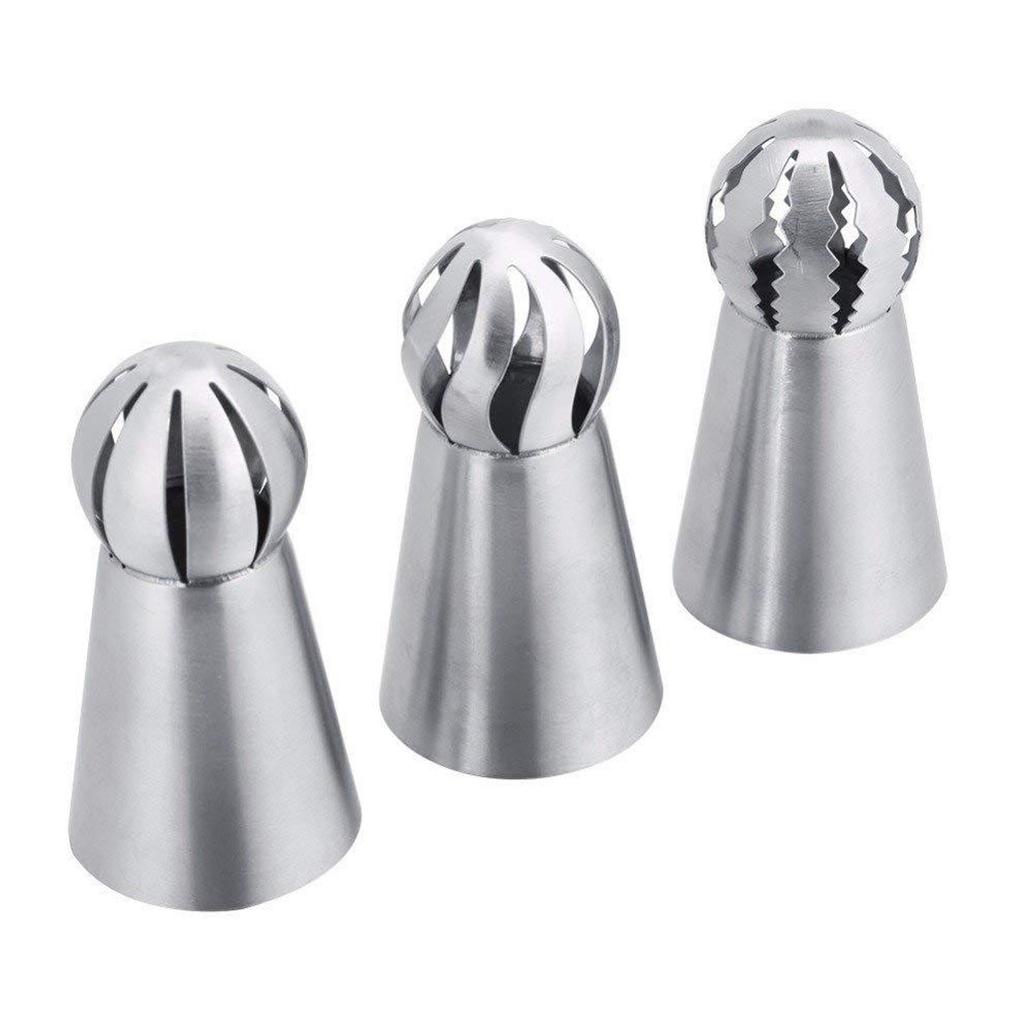 3buah /Set Dessert Piping Tip Stainless Steel DIY Pastry Kue Cupcake Membuat Icing Nozzle Baking Untuk Restoran Bakery