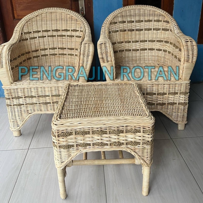 Jual Kursi Sofa Teras Rotan Rifa Dewasa Jumbo Kursi Tamu Rotan Shopee